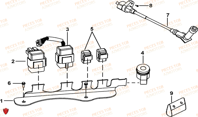 Systeme Electrique 3 TGB Pieces TGB BLADE 325 (No serie RFCFCCFCA.... Type FFC)