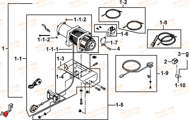 TREUIL (OPTION COME UP) TGB TGB BLADE 325