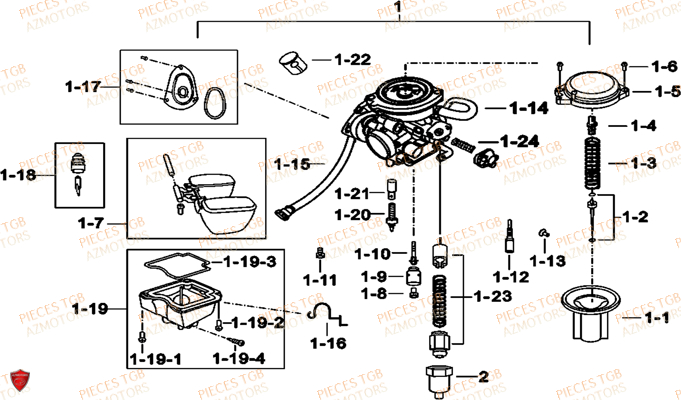 CARBURATEUR TGB TGB BLADE 425 IRS