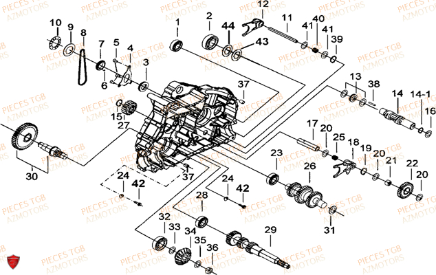 CARTER MOTEUR GAUCHE 2 TGB TGB BLADE 425 IRS