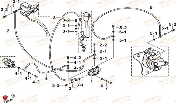 FREIN ARRIERE TGB TGB BLADE 425 IRS