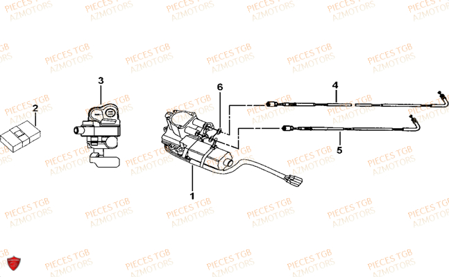 Moteur Differentiel TGB Pieces TGB BLADE 425 IRS (Concerne les No serie RFCFBEFBD..type FBE-D)