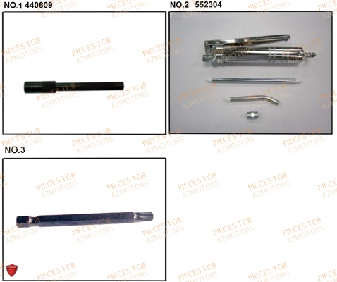 Outils 5 TGB Pieces TGB BLADE 425 IRS (Concerne les No serie RFCFBEFBD..type FBE-D)