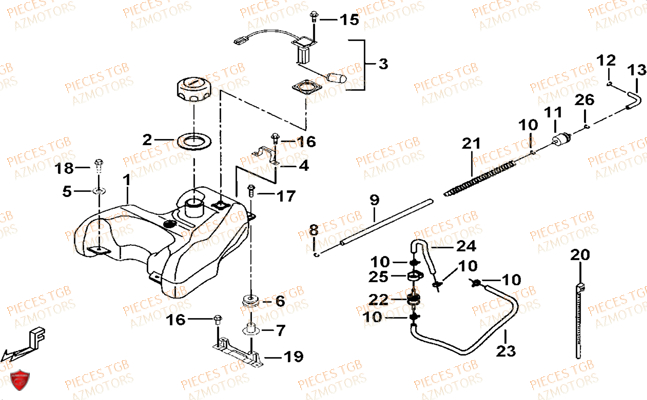 RESERVOIR TGB TGB BLADE 425 IRS