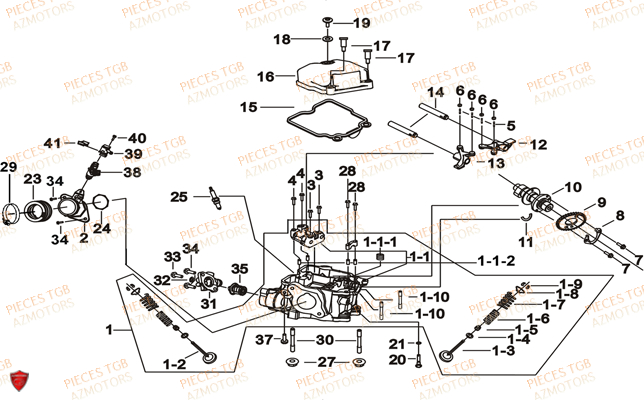 Culasse TGB Pieces TGB BLADE 470 SL (No Serie RFCFTGTBD...Type:FTG-HRE)