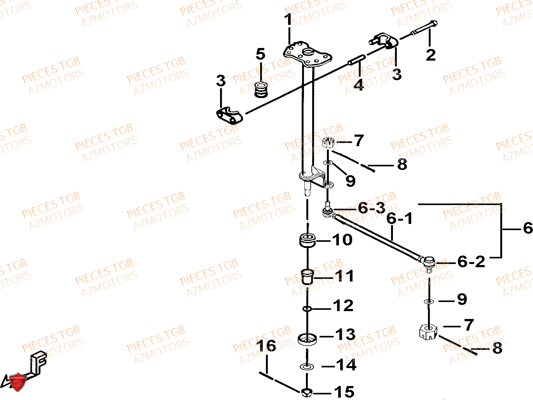Direction Sans Eps TGB Pieces TGB BLADE 470 SL (No Serie RFCFTGTBD...Type:FTG-HRE)