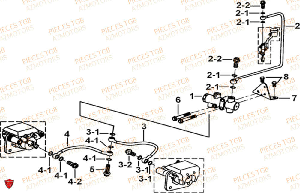 Distributeur Frein Avant TGB Pieces TGB BLADE 470 SL (No Serie RFCFTGTBD...Type:FTG-HRE)