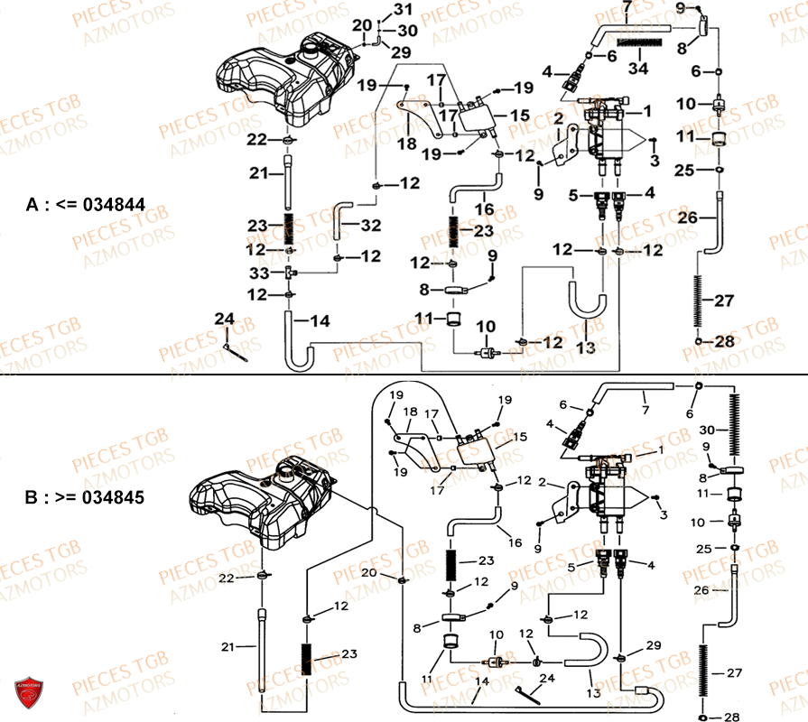 Pompe A Carburant TGB Pieces TGB BLADE 470 SL (No Serie RFCFTGTBD...Type:FTG-HRE)