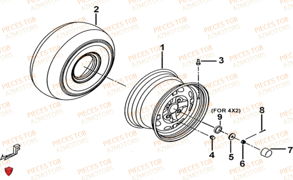 Roues Avant TGB Pieces TGB BLADE 470 SL (No Serie RFCFTGTBD...Type:FTG-HRE)