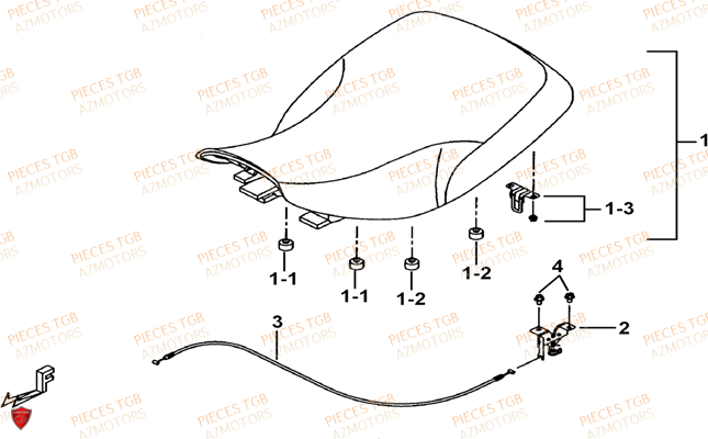Selle TGB Pieces TGB BLADE 470 SL (No Serie RFCFTGTBD...Type:FTG-HRE)