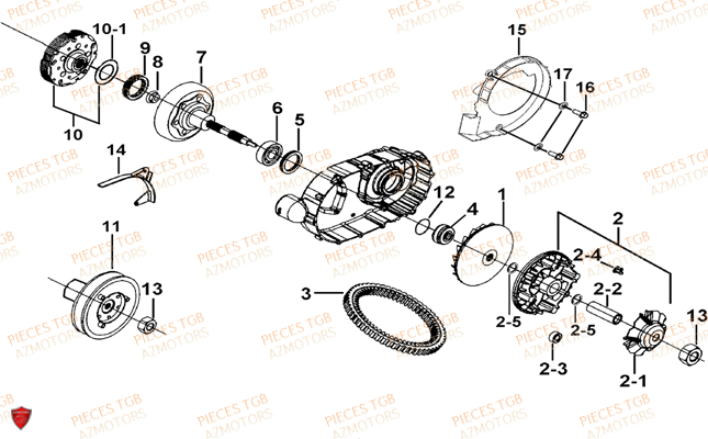 Variateur TGB Pieces TGB BLADE 470 SL (No Serie RFCFTGTBD...Type:FTG-HRE)