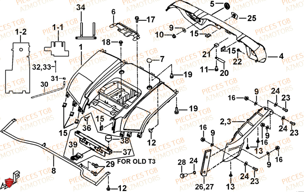 Carrosserie Arriere TGB 