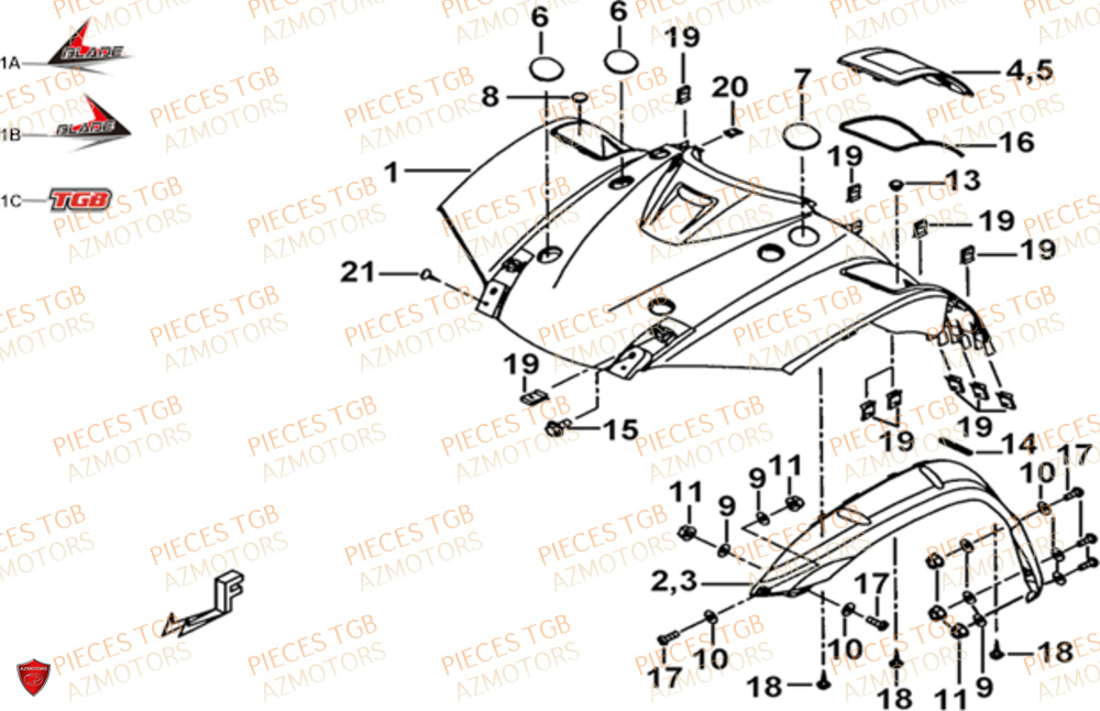 Carrosserie Avant TGB 