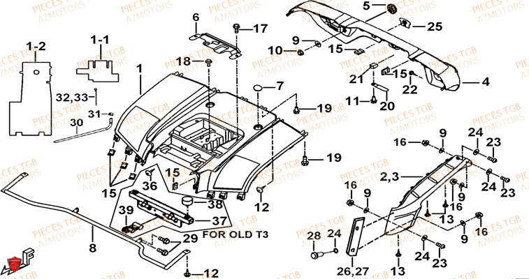 Carrosserie Arriere TGB 