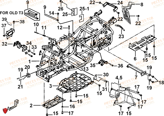 CHASSIS TGB TGB BLADE 500 SL EFI