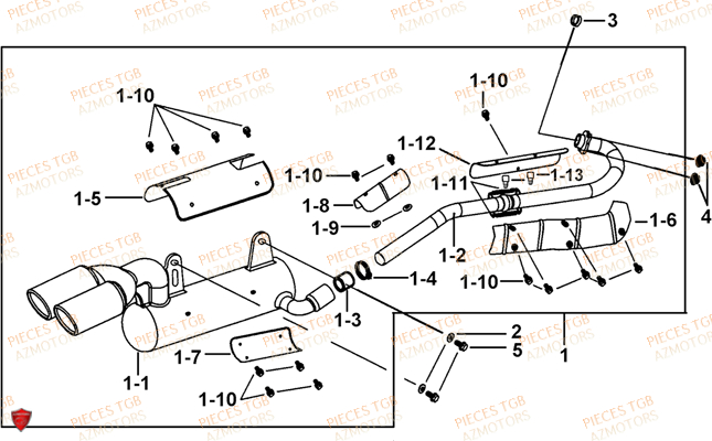 ECHAPPEMENT TGB TGB BLADE 500 SL EFI