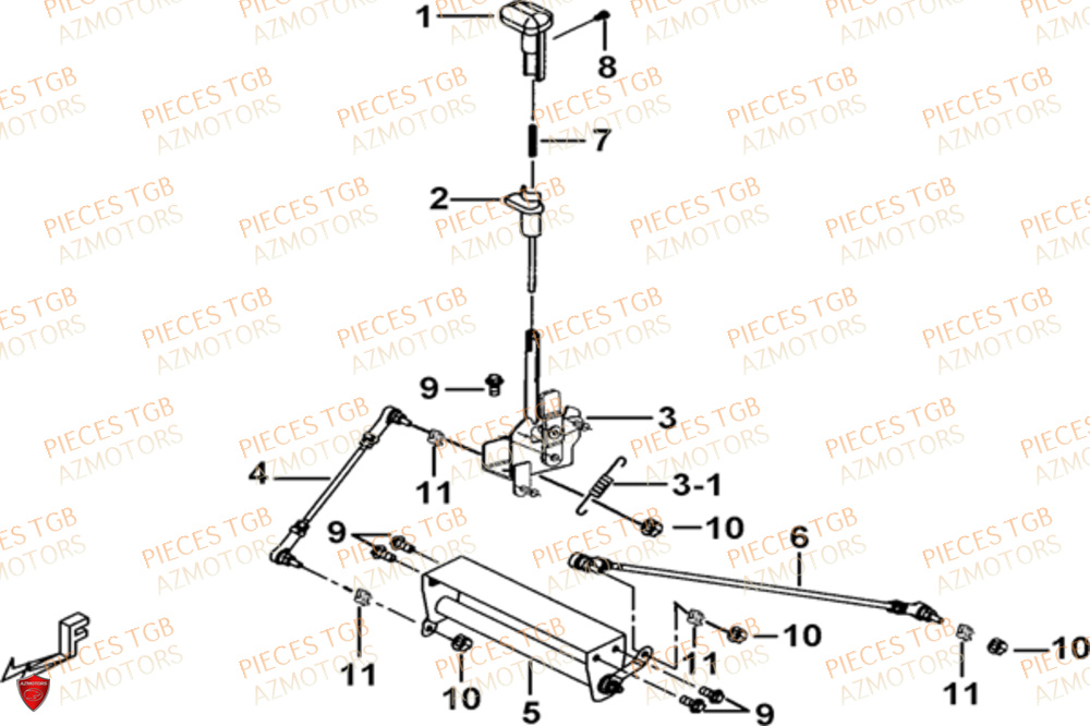 Levier De Vitesses TGB 