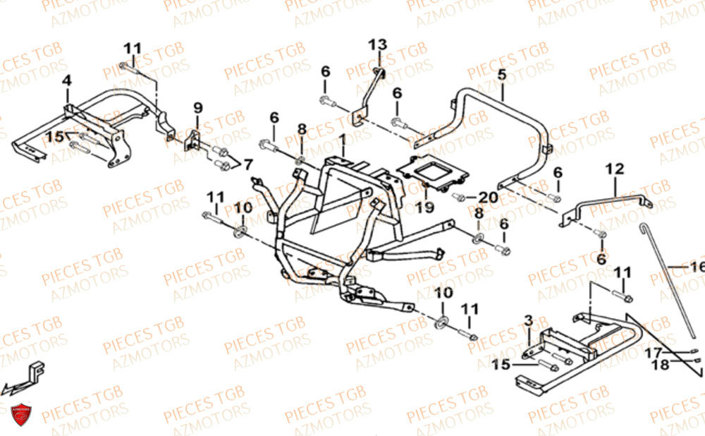 Support Pare Chocs TGB 
