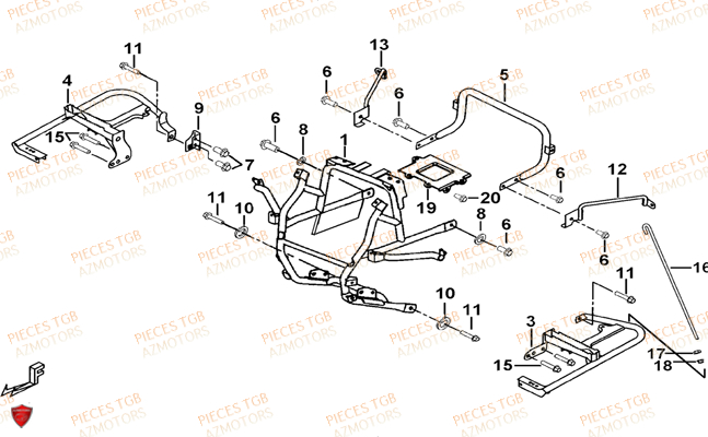 SUPPORT PARE CHOCS TGB TGB BLADE 500 SL EFI