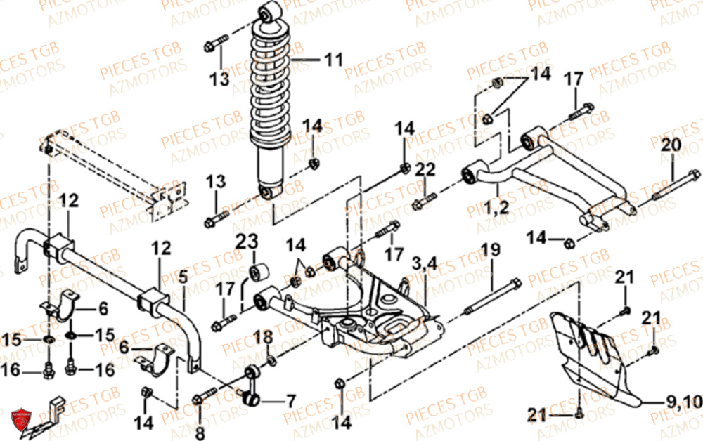 Suspension Arriere TGB 