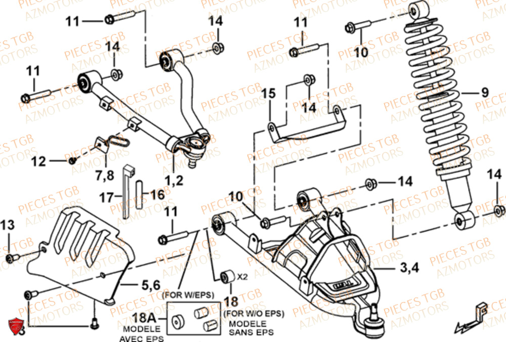 Suspension Avant TGB 