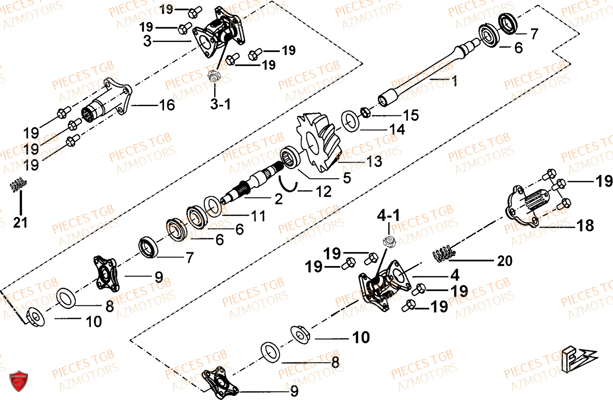 TRANSMISSION TGB TGB BLADE 500 SL EFI