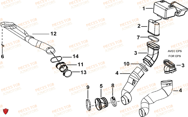 Admission TGB Pieces TGB BLADE 550 LT FI 4x4 NEW (No Serie RFCFLGFLE...Type FBG-HDLE)