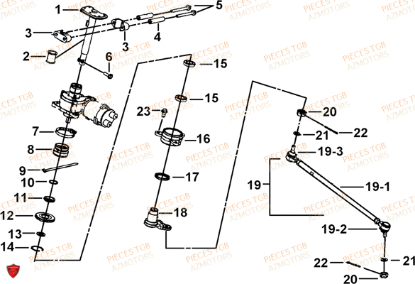 Colonne Direction Eps TGB Pieces TGB BLADE 550 LT FI 4x4 NEW (No Serie RFCFLGFLE...Type FBG-HDLE)
