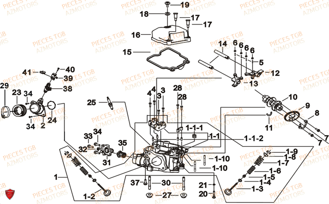 Culasse TGB Pieces TGB BLADE 550 LT FI 4x4 NEW (No Serie RFCFLGFLE...Type FBG-HDLE)