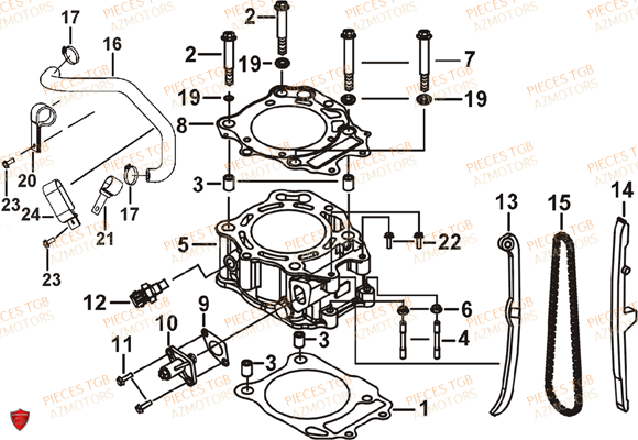 Cylindre TGB Pieces TGB BLADE 550 LT FI 4x4 NEW (No Serie RFCFLGFLE...Type FBG-HDLE)