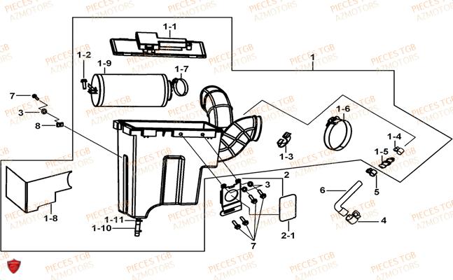 Filtre A Air TGB Pieces TGB BLADE 550 LT FI 4x4 NEW (No Serie RFCFLGFLE...Type FBG-HDLE)