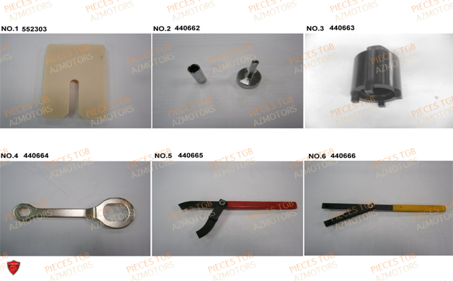 Outils 3 TGB Pieces TGB BLADE 550 LT FI 4x4 NEW (No Serie RFCFLGFLE...Type FBG-HDLE)