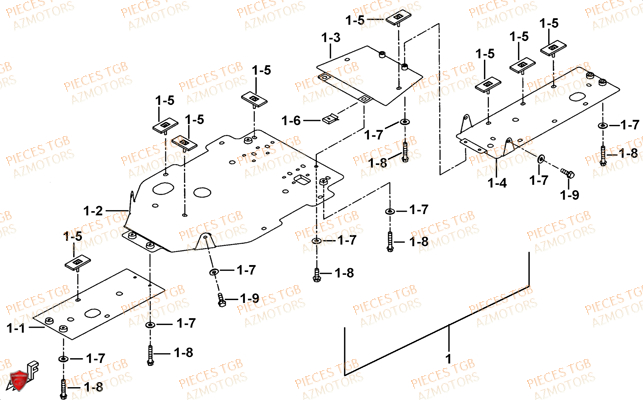 Protections Aluminium Option TGB Pieces TGB BLADE 550 LT FI 4x4 NEW (No Serie RFCFLGFLE...Type FBG-HDLE)