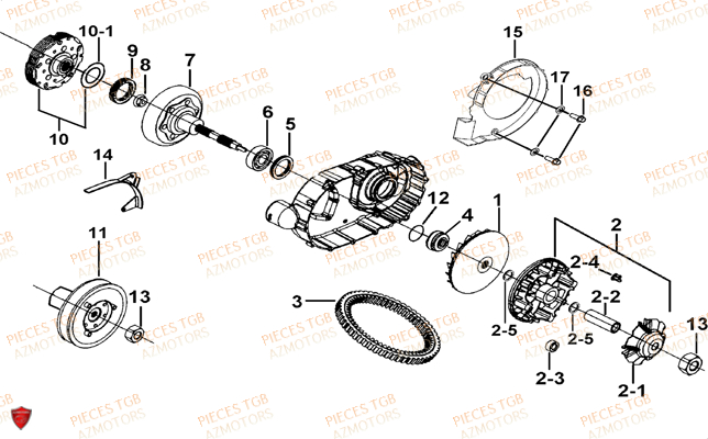 Variateur TGB Pieces TGB BLADE 550 LT FI 4x4 NEW (No Serie RFCFLGFLE...Type FBG-HDLE)