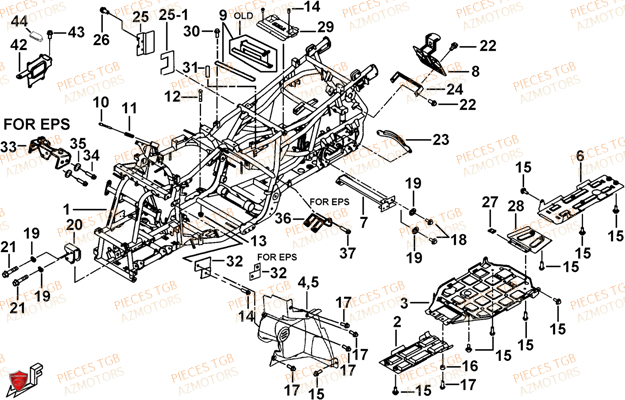 Chassis TGB Pieces TGB BLADE 550 LT EPS (No Serie RFCFLGFLE...Type FTG-HDLE)

