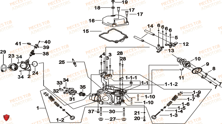 Culasse TGB Pieces TGB BLADE 550 LT EPS (No Serie RFCFLGFLE...Type FTG-HDLE)

