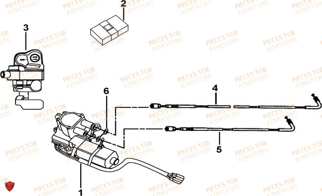 Moteur Differentiel TGB Pieces TGB BLADE 550 LT EPS (No Serie RFCFLGFLE...Type FTG-HDLE)

