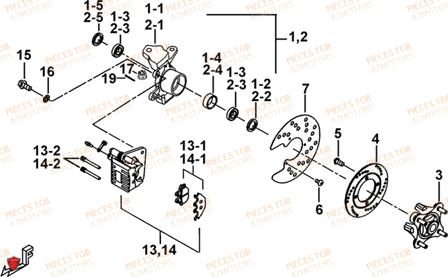 Porte Fusee De Direction TGB Pieces TGB BLADE 550 LT EPS (No Serie RFCFLGFLE...Type FTG-HDLE)

