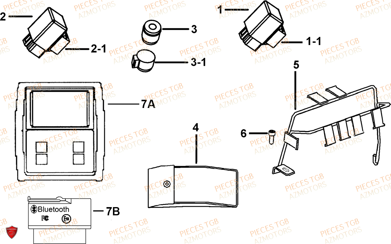 SUPPORTS AZMOTORS TGB BLADE 550 LT EPS