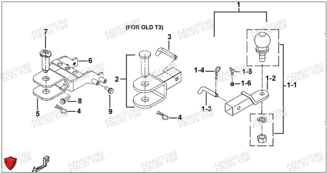 Attelages Option TGB Pieces TGB BLADE 550 SE EPS (No Serie RFCFBGFTP... ET RFCFTGTBA... Type: FTG-HDE)

