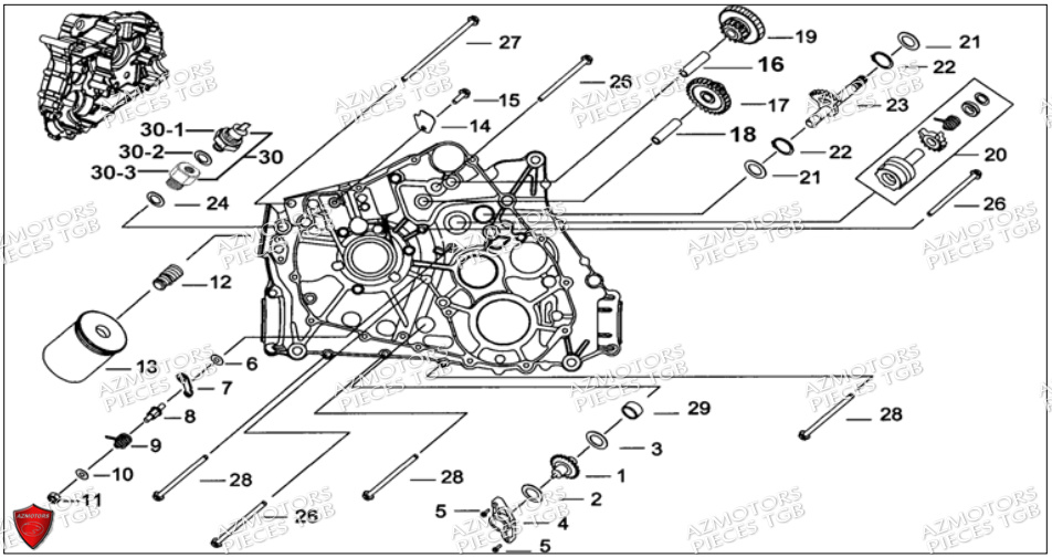 Carte Moteur Gauche 1 TGB Pieces TGB BLADE 550 SE EPS (No Serie RFCFBGFTP... ET RFCFTGTBA... Type: FTG-HDE)

