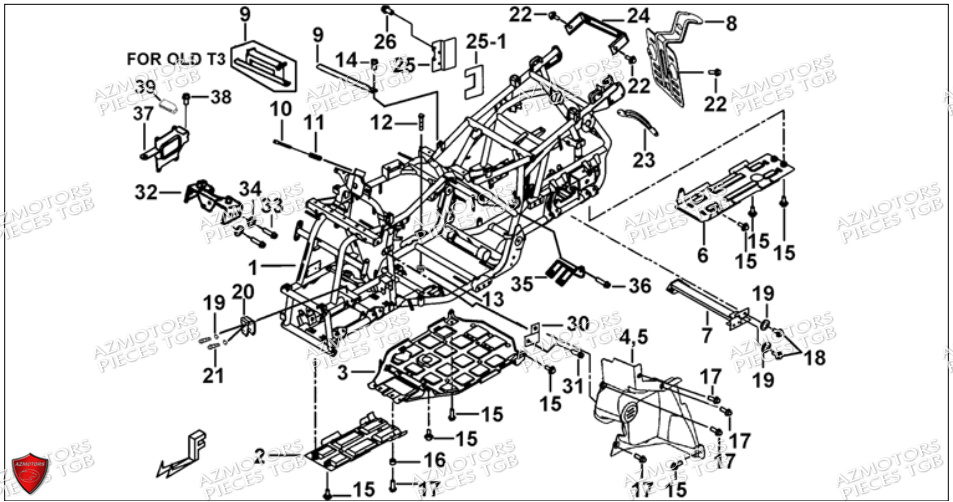 Chassis TGB Pieces TGB BLADE 550 SE EPS (No Serie RFCFBGFTP... ET RFCFTGTBA... Type: FTG-HDE)

