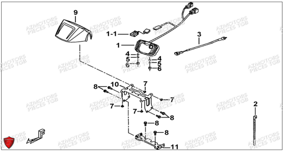 Compteur TGB Pieces TGB BLADE 550 SE EPS (No Serie RFCFBGFTP... ET RFCFTGTBA... Type: FTG-HDE)

