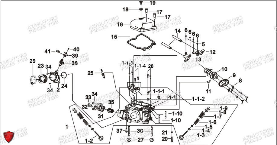 Culasse TGB Pieces TGB BLADE 550 SE EPS (No Serie RFCFBGFTP... ET RFCFTGTBA... Type: FTG-HDE)

