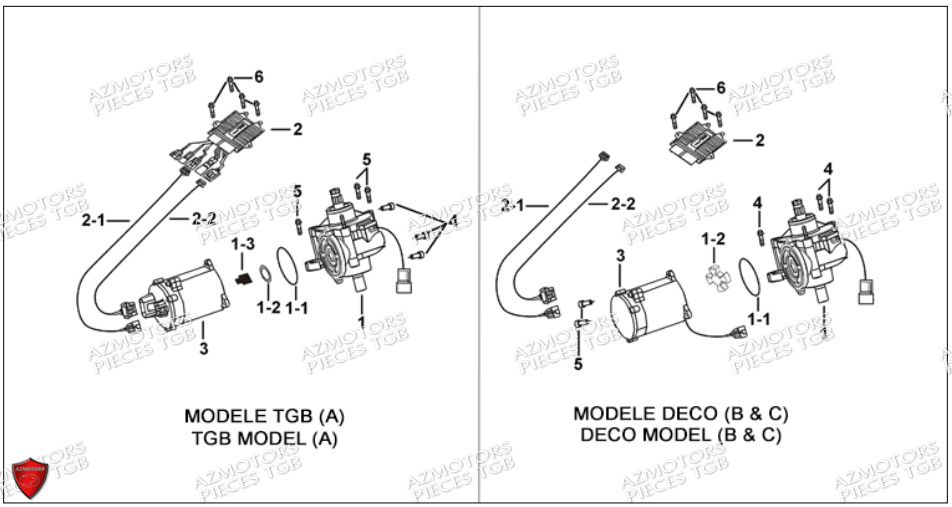 Direction Assistee Selon Modele TGB Pieces TGB BLADE 550 SE EPS (No Serie RFCFBGFTP... ET RFCFTGTBA... Type: FTG-HDE)

