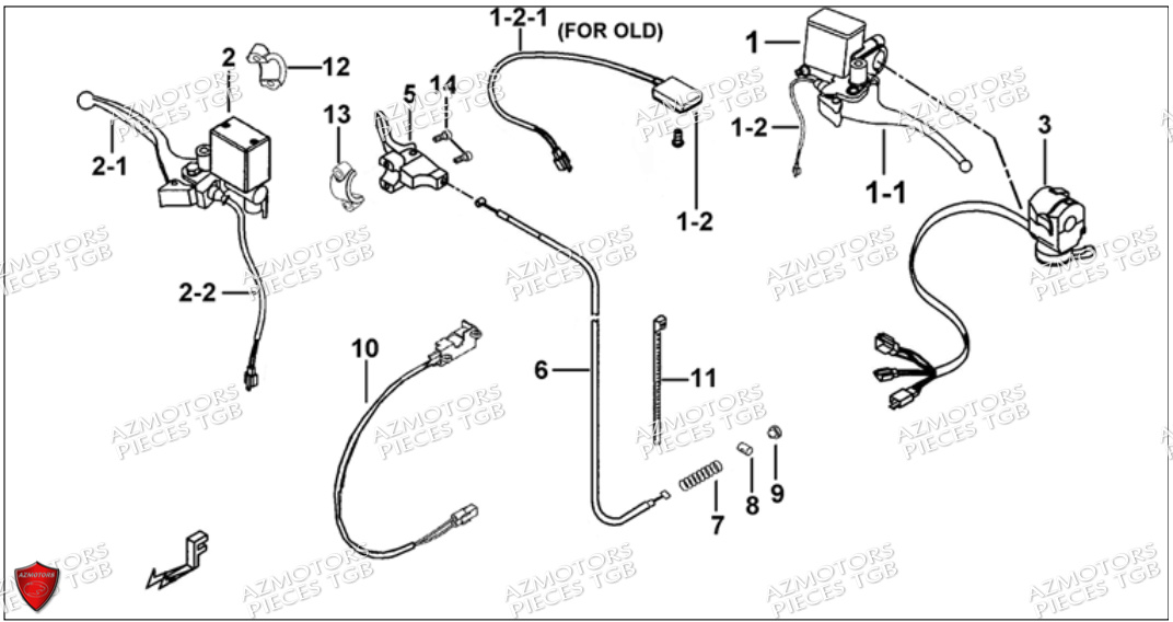 Ensemble Maitre Cylindre TGB Pieces TGB BLADE 550 SE EPS (No Serie RFCFBGFTP... ET RFCFTGTBA... Type: FTG-HDE)

