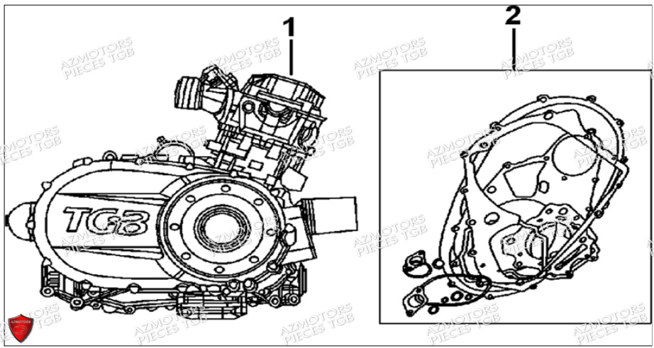 Moteur TGB Pieces TGB BLADE 550 SE EPS (No Serie RFCFBGFTP... ET RFCFTGTBA... Type: FTG-HDE)

