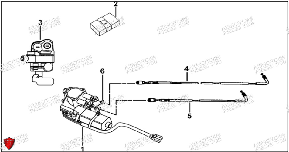 Moteur De Differentiel TGB Pieces TGB BLADE 550 SE EPS (No Serie RFCFBGFTP... ET RFCFTGTBA... Type: FTG-HDE)

