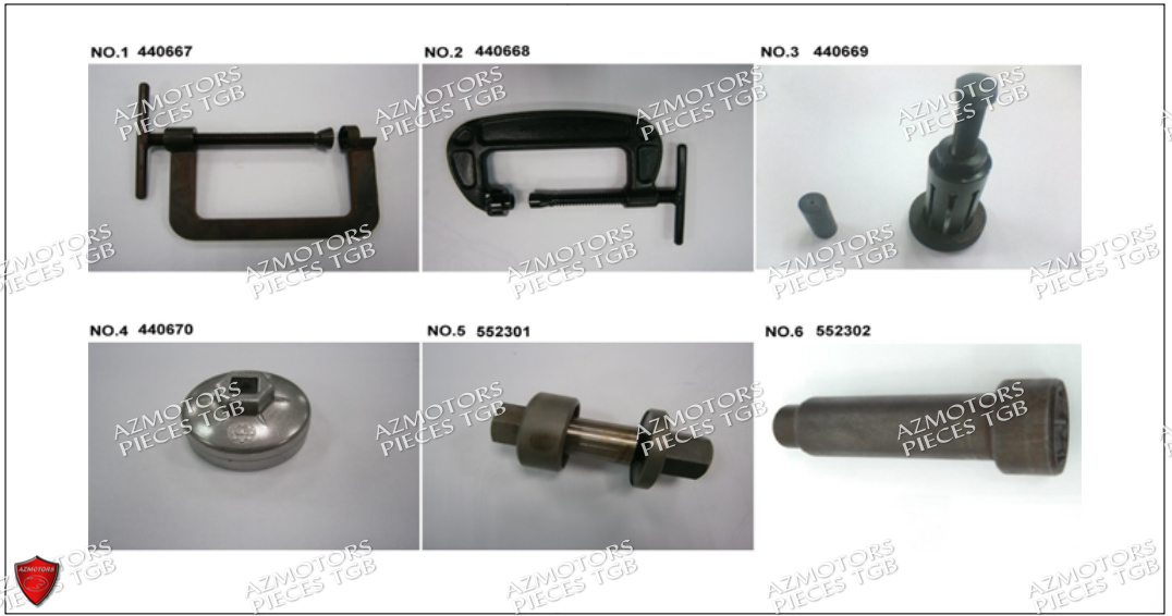 Outils 4 TGB Pieces TGB BLADE 550 SE EPS (No Serie RFCFBGFTP... ET RFCFTGTBA... Type: FTG-HDE)

