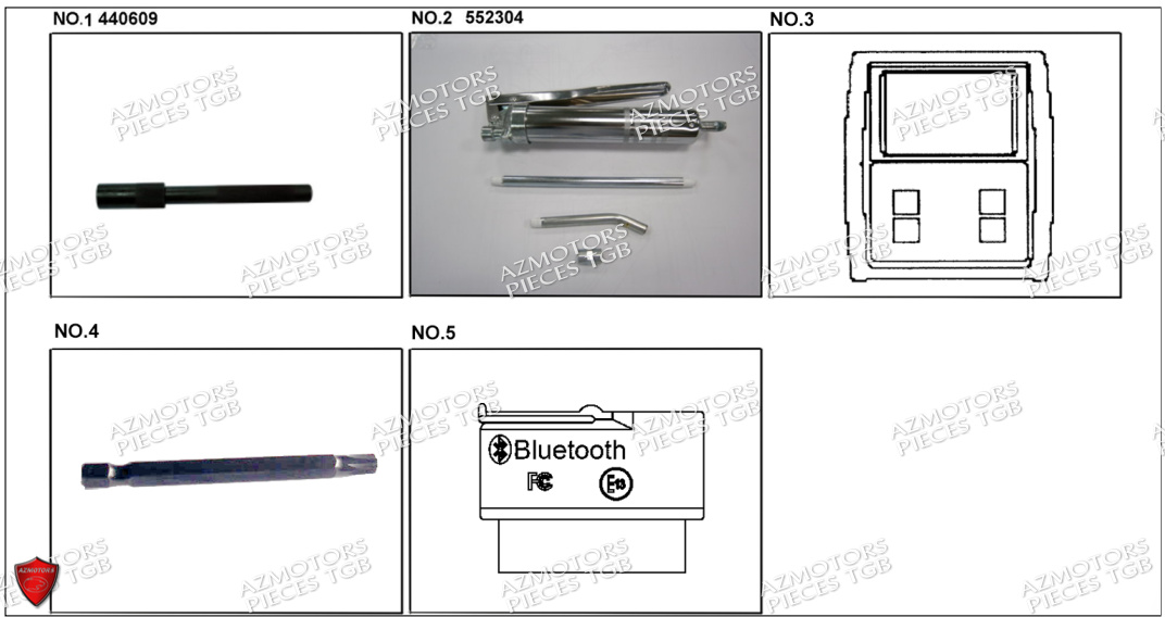 Outils 5 TGB Pieces TGB BLADE 550 SE EPS (No Serie RFCFBGFTP... ET RFCFTGTBA... Type: FTG-HDE)

